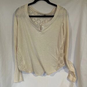 Free People Cotton and Crocheted Summer Top